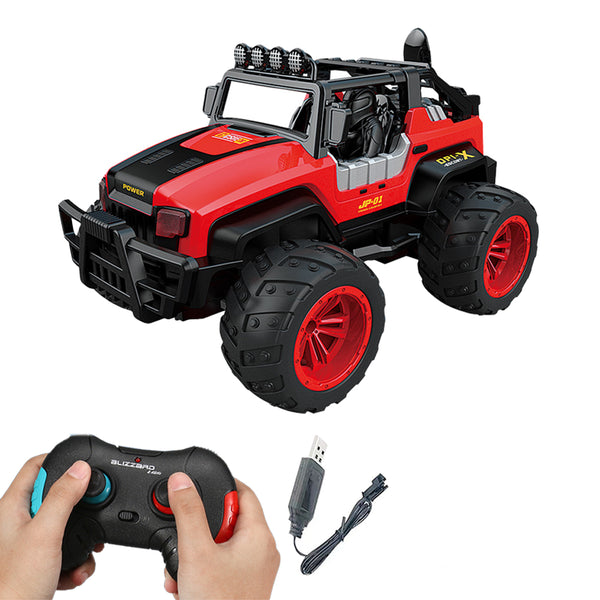 Kids RC Cars Remote Control Toys Car 2.4 GHz LED Light Off Road Car Red