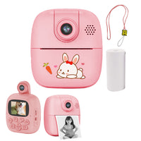 Instant Print Camera for Kids 1080P HD Selfie Video Camera Pink