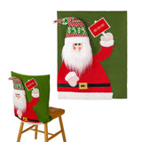 Christmas Chair Cover Removable Santa/Snowman Dining Chair Back Cover Xmas Home Holiday Decoration Style 1