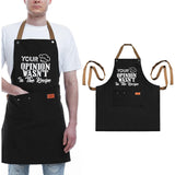 3 Pockets Cooking Apron Kitchen Letters Printed Adjustable Apron Style 5