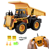 2.4G Remote Control Dump Truck 6-Channel Electric Radio Control Construction Vehicles Kid Toys