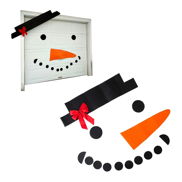 16 Pcs Christmas Snowman Face DIY Stickers Christmas Wall Door Garage Window Decoration