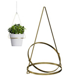 Detachable Triflora Hanging Planter for Window Garden Indoor Outdoor Gold