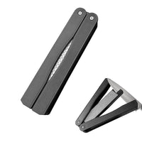 Foldable Knife Sharpener Pocket Double-sided Diamond Whetstone for Outdoor Camping Kitchen