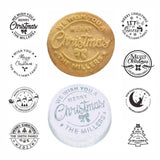 9-Piece Set Merry Christmas Cookie Stamp Cookie Mold 3D Baking Stamp