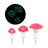 3Pcs Glow in The Dark Miniatures Mushroom Statue Luminous Mushroom Decor Fairy Garden Decor