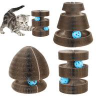 Magic Organ Foldable Cat Scratch Board Interactive Toys with Bells Style 1