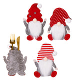 3Pcs Christmas Gnome Tableware Holder Cutlery Bags Set Xmas Party Decor