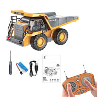 Remote Control Dump Truck RC Construction Vehicles with Lights and Sounds Truck Toy Kid Gift