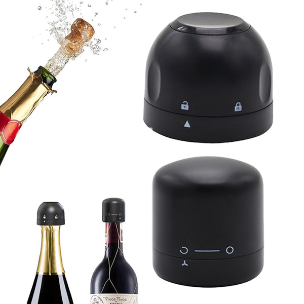 4Pcs Set Wine and Champagne Stopper Leakproof  Bottle Sealer Cap