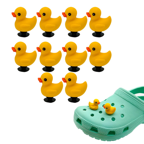 10Pcs Little Yellow Duck Shoe Charms DIY Clog Sandals Decoration