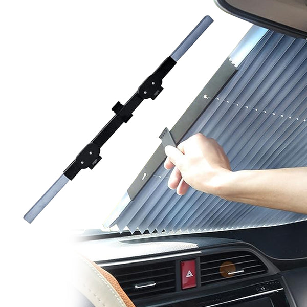 Car Retractable Curtain Front Rear Windshield Sunshade with Suction Cups