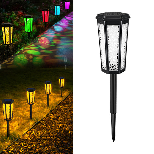 2Pcs Solar Garden Lights Outdoor Landscape LED Lamps Pathway Yard Decor