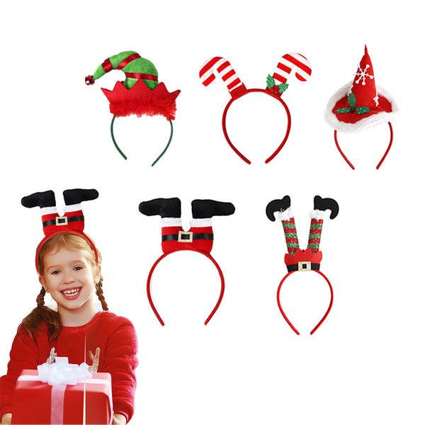 5Pcs Set Christmas Headband Head Hoop Party Props Hair Accessories Xmas Holiday Party Supplies