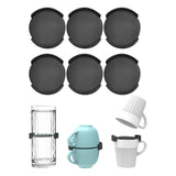 6Pcs Mug Organizers Cup Stackers Holders Black