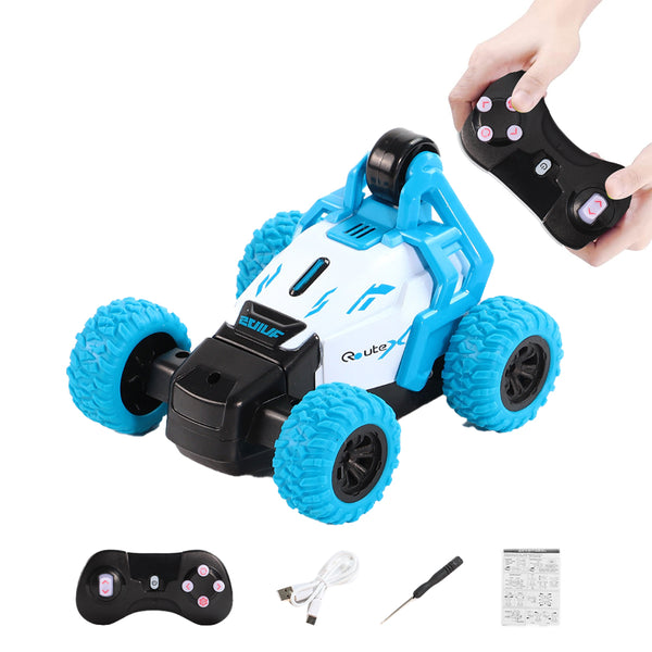 2.4GHz RC Rotating Toy Car Remote Control Fast Stunt Car Kids Toy Blue