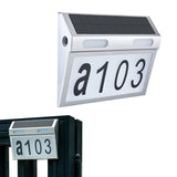 Solar House Number Light Wall Mount Illuminated House Numbers Signs Stainless Steel Address Signs Lamp