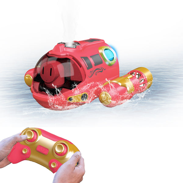 RC Boats with LED Light 2.4GHz Remote Control Boat Kid Toy Gift Pink