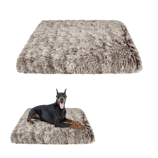 Plush Soft Pet Dog Bed Anti-Slip Dog Sleeping Mat Washable Dog Bed Gradient Coffee