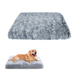 Plush Soft Pet Dog Bed Anti-Slip Dog Sleeping Mat Washable Dog Bed Gradient Grey