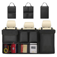 Large Capacity Car Back Seat Organizer and Storage Black