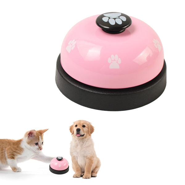 Pet Training Bells Dog Cat Training Equipment Interactive Toy Pink