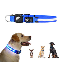 Luminous LED Pet  Dog Collar Light-up USB Rechargeable Dog Collar Blue