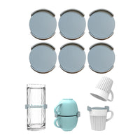 6Pcs Mug Organizers Cup Stackers Holders Grey