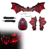 Electric Dinosaur Wings with LED Light Christmas Halloween Costume Decor Red