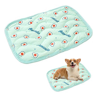 Pet Cooling Mat Breathable Ice Sleeping Pad for Cats Dogs Green