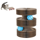 Magic Organ Foldable Cat Scratch Board Interactive Toys with Bells Style 1