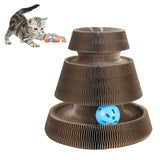 Magic Organ Foldable Cat Scratch Board Interactive Toys with Bells Style 3