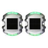 2Pcs Solar LED Pathway Driveway Lights Dock Step Safety Marker Lamps Green