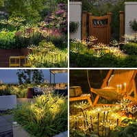 Solar Firework Lights Garden Decorative Lights for Outside Yard Pathway