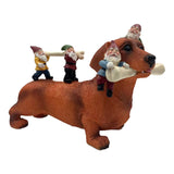 Dachshund Garden Gnomes Statues Table Garden Ornaments Outdoor Style 2