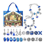 24 Days Christmas Countdown Calendar Advent Calendar Blind Box DIY Bracelet Jewelry Making Kit Style 1