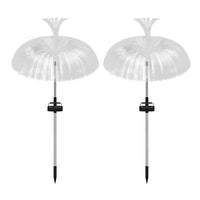 Set of 2Pcs Solar LED Lights Jellyfish Garden Stake Outdoor Lights Style 2