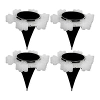 4Pcs Solar Snowflake LED Light Solar Lawn Wall Light Underground Light Warm White