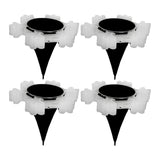 4Pcs Solar Snowflake LED Light Solar Lawn Wall Light Underground Light White