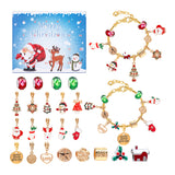 24 Days Christmas Countdown Calendar Advent Calendar Blind Box DIY Bracelet Jewelry Making Kit Style 4