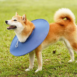 Adjustable Pet Dog E Collar Breathable Dog Cone Recovery Collar Blue