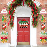 Christmas Hanging Party Decoration Set Porch Sign  Xmas Door Banner Style 1