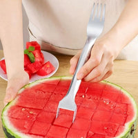 2Pcs 2-in-1 Fruit Cutter Watermelon Fork Slicer Cutter Slicer Tool