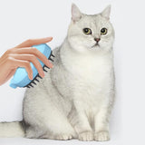 3-in-1 Spray Cat Brush Silicone Pet Massage Grooming Brush Blue