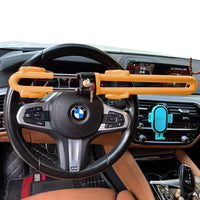 Antitheft Steering Wheel Lock Adjustable Car Security Lock with Keys for Vehicle Truck Yellow