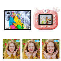 1080P Instant Camera Kit Kids Thermal Printing Camera with 5 Rolls of Printing Papers Pink