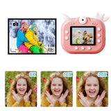 1080P Instant Camera Kit Kids Thermal Printing Camera with 5 Rolls of Printing Papers Pink