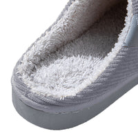 Unisex Winter Slipper Warm Plush Lined Anti-Slip Home Indoor Slippers Slides Gray