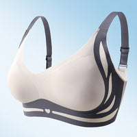 Wireless Push-Up Bra Lifting Anti-Sagging Seamless Bra Grey