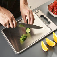 Double Sided Cutting Board Stainless Steel Chopping Board for Kitchen Style 1